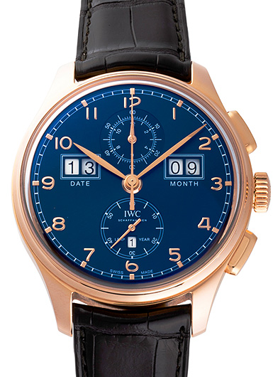 IWC ポルトギーゼ パーペチュアル デジタル デイト/マンス 75周年アニバーサリー IW397204 ブルー 中古