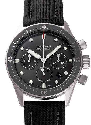 ブランパン フィフティ ファゾムス バチスカーフ クロノグラフ フライバック 5200-1110-B52A ブラック 中古
