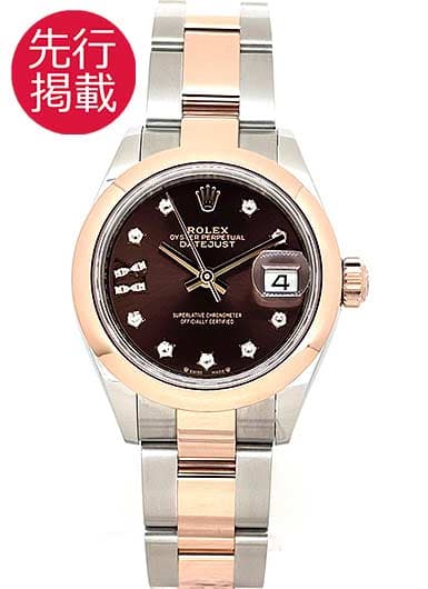ロレックス デイトジャスト 28 279161G ブラウン（チョコ） 中古