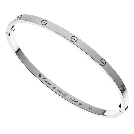 カルティエ ラブ ブレスレット SM ホワイトゴールド 中古
