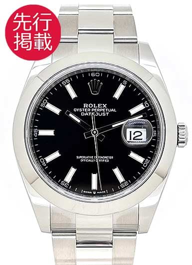 ロレックス デイトジャスト41 126300 ブラック 中古