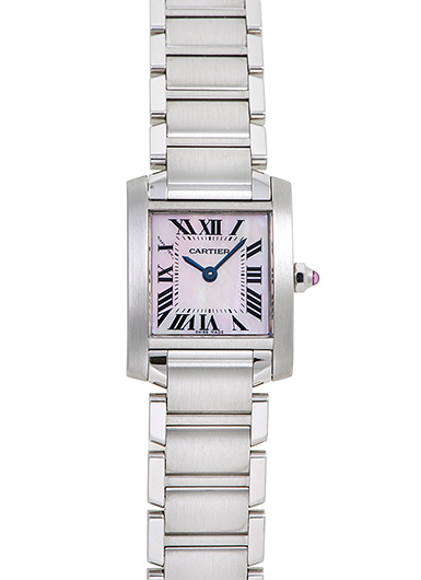 カルティエ タンクフランセーズSM W51028Q3 ピンク 中古