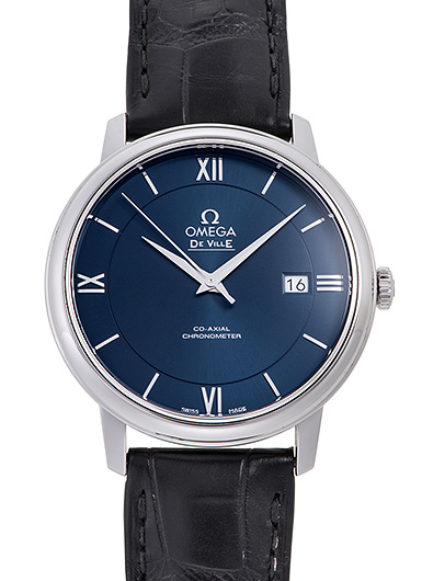 オメガ デ・ヴィル プレステージ コーアクシャル 424.13.40.20.03.001 ブルー 中古
