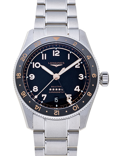 ロンジン スピリット ズールー タイム L3.802.4.50.6 ブラック 新品