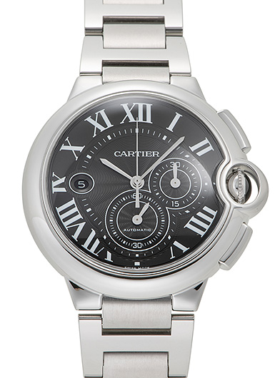 カルティエ バロンブルークロノグラフ W6920025 グレー 中古