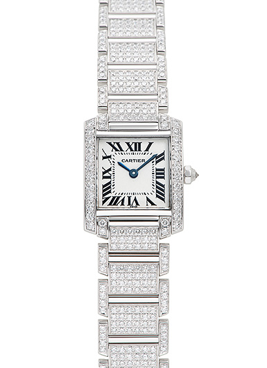 カルティエ タンクフランセーズSM WE1002SD シルバー 中古