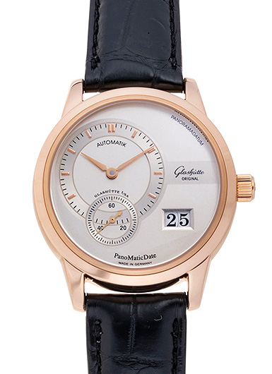 グラスヒュッテオリジナル パノマティック デイト 90-01-01-01-04 シルバー 中古