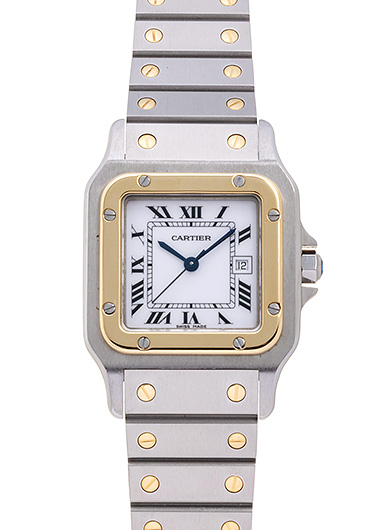 カルティエ サントスガルベLM 81036288 ホワイト 中古