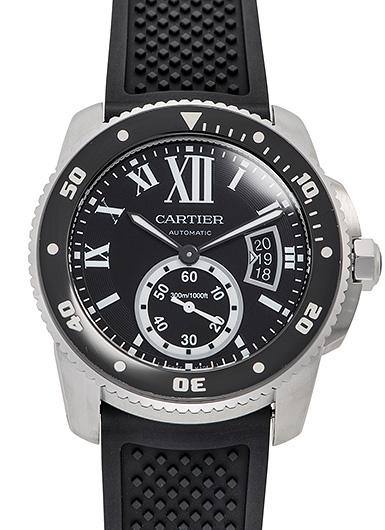 カルティエ カリブル ドゥ カルティエ ダイバー W7100056 ブラック 中古