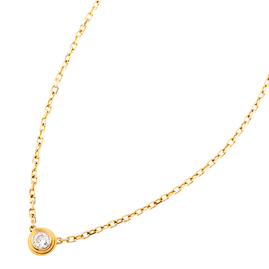 カルティエ ダムール ネックレス イエローゴールド 中古