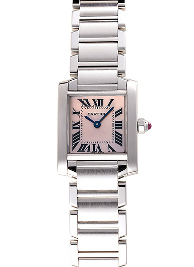 カルティエ タンクフランセーズSM W51028Q3 ピンク 中古