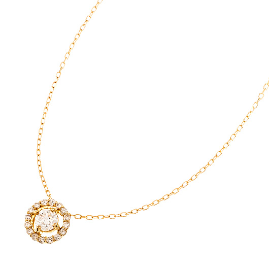 ノーブランド ダイヤモンド ネックレス 4277570 イエローゴールド/シルバー 新品