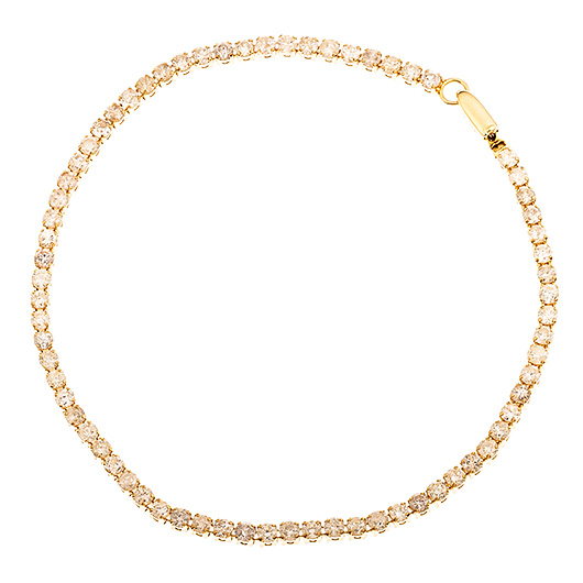 ノーブランド ダイヤモンド テニス ブレスレット 4037080 イエローゴールド/シルバー 新品