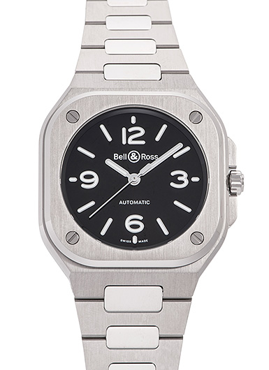 ベル＆ロス BR05 グレー スティール BR05A-S-BL-ST/SST ブラック 新品