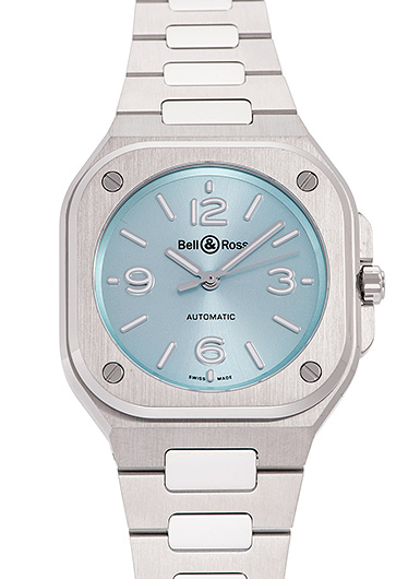 ベル＆ロス BR05 グレー スティール BR05A-S-BU-ST/SST アイスブルー 新品
