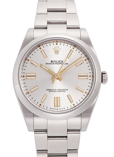 ロレックス オイスター パーペチュアル 41 124300 シルバー 中古