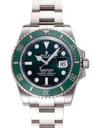 ロレックス サブマリーナ デイト 116610LV グリーン 中古