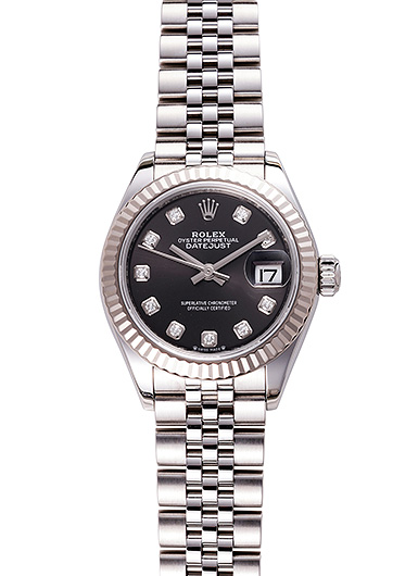 ロレックス デイトジャスト28 279174G ダークグレー 中古