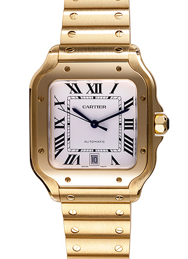 カルティエ サントス ドゥ カルティエ ウォッチ LM WGSA0029 シルバー 中古