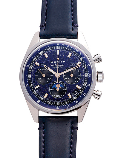 ゼニス クロノマスター オリジナル トリプルカレンダー 03.3402.3610/53.C917 ブルー/ブラック 中古