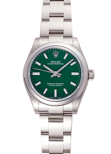 ロレックス オイスター パーペチュアル 31 277200 グリーン 中古