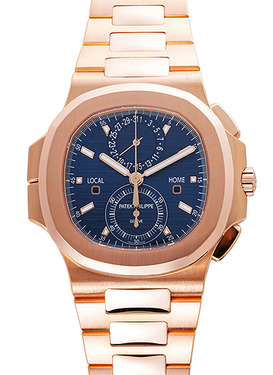 パテックフィリップ ノーチラス トラベルタイム クロノグラフ 5990/1R-001 ブルー 中古