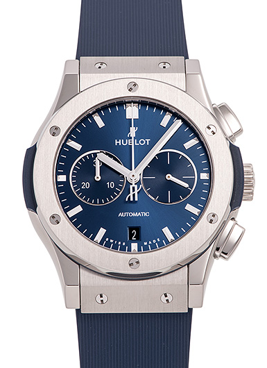 ウブロ クラシック フュージョン レーシング グレー クロノグラフ チタニウム 541.NX.7170.RX ブルー 新品