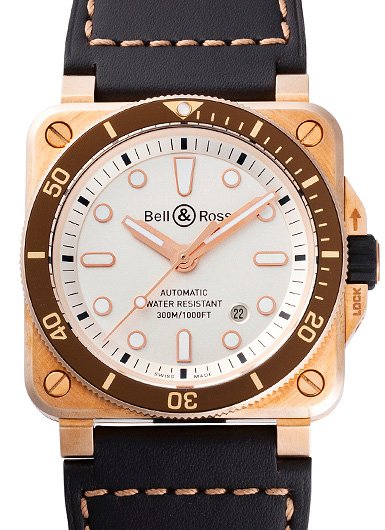 ベル＆ロス BR03-92 ダイバー ホワイト BR0392-D-WH-BR/SCA ホワイト 中古