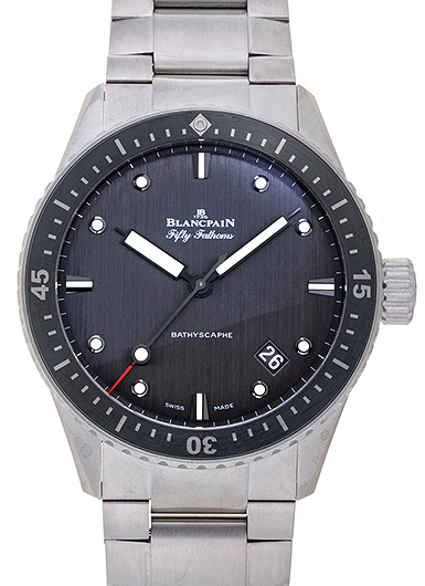 ブランパン フィフティ ファゾムス バチスカーフ 5000-1210-98S グレー 中古