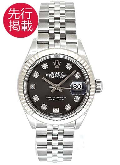 ロレックス デイトジャスト28 279174G ダークグレー 中古