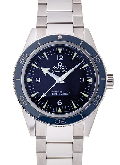 オメガ シーマスター300 マスターコーアクシャル 233.90.41.21.03.001 ブルー 中古