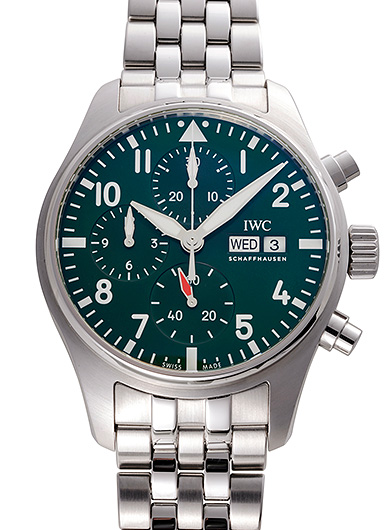 IWC パイロットウォッチ クロノグラフ 41 IW388104 グリーン 中古