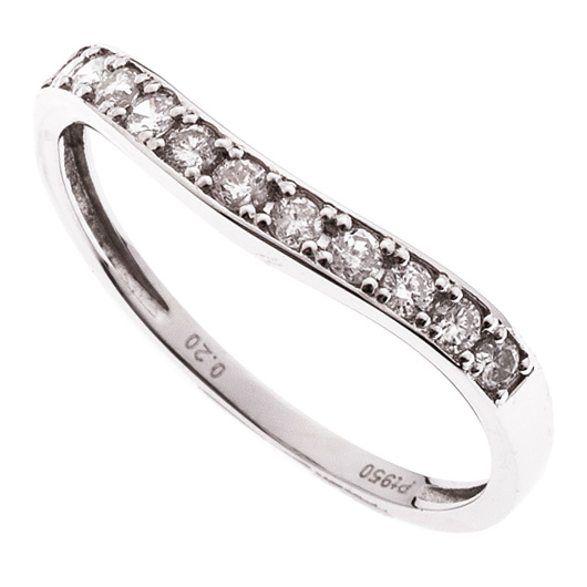 ノーブランド ダイヤモンド エタニティ リング 13100147 プラチナ/シルバー 新品