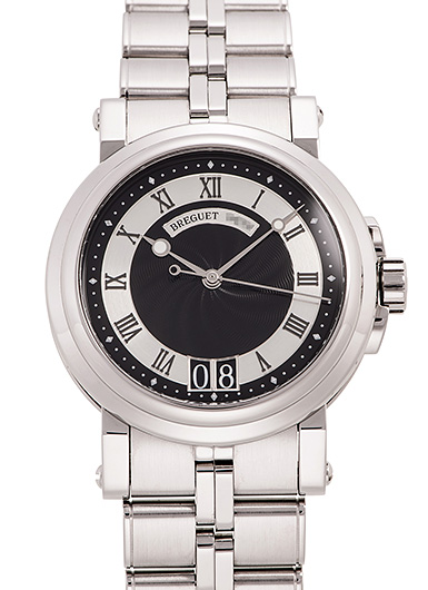 ブレゲ マリーンⅡ ラージデイト 5817ST/92/SVO ブラック 中古