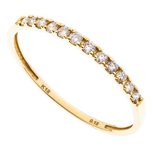 ノーブランド ダイヤモンド エタニティ リング 13100308 イエローゴールド/シルバー 新品