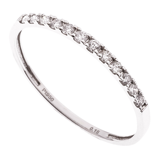 ノーブランド ダイヤモンド エタニティ リング 13100253 プラチナ/シルバー 新品