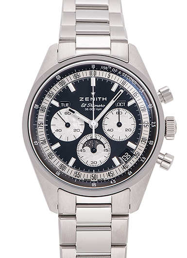 ゼニス クロノマスター オリジナル トリプルカレンダー ホディンキーエディション 03.3401.3610/21.M3200 ブラック/グレー 新品