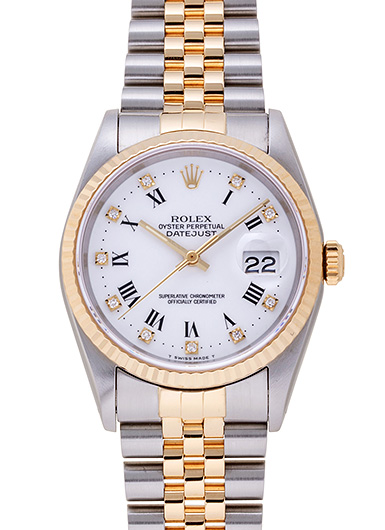 ロレックス デイトジャスト 16233G ホワイト 中古