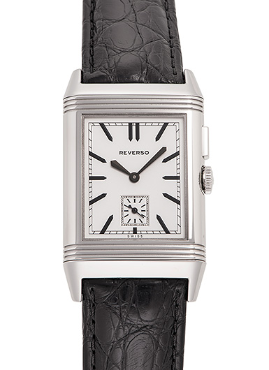 ジャガー・ルクルト グランドレベルソ ウルトラシン デュオ Q3788570 シルバー 中古