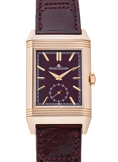 ジャガー・ルクルト レベルソ トリビュート デュオ ファリアーノ Q398256J バーガンディ 中古