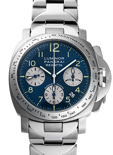 パネライ ルミノール クロノグラフ レガッタ2003 PAM00168 ブルー/シルバー 中古