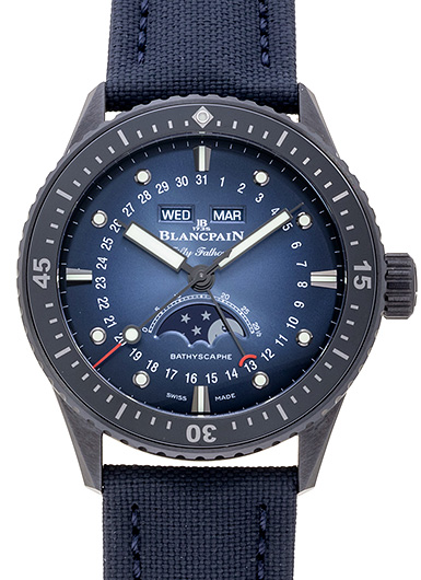 ブランパン フィフティ ファゾムス バチスカーフ コンプリート カレンダー 5054-0140-O52A ブルー 中古