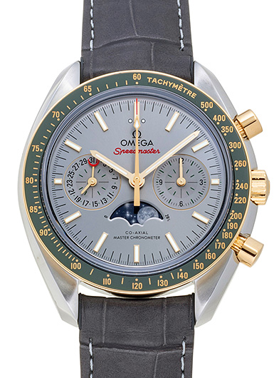 オメガ スピードマスター ムーンウォッチ コーアクシャル マスタークロノメーター ムーンフェイズ クロノグラフ 304.23.44.52.06.001 グレー 中古