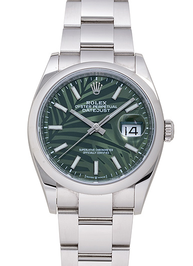 ロレックス デイトジャスト36 126200 グリーン 中古