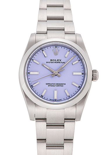 ロレックス オイスター パーペチュアル 34 124200 ラベンダー 未使用品