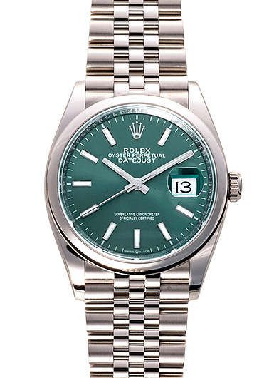 ロレックス デイトジャスト36 126200 ミントグリーン 中古