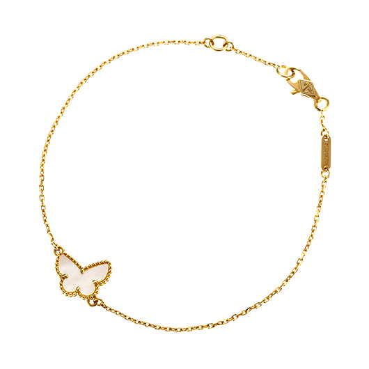 ヴァンクリーフ＆アーペル スウィート アルハンブラ パピヨン ブレスレット VCARF69000 イエローゴールド 中古