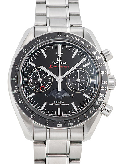 オメガ スピードマスター ムーンウォッチ コーアクシャル マスタークロノメーター ムーンフェイズ クロノグラフ 304.30.44.52.01.001 ブラック 中古