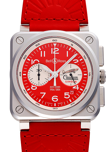 ベル＆ロス BR03 クロノ エル ルージュ BR0394-AR-ST/SCA レッド 中古