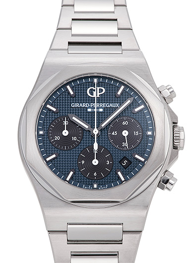 ジラールペルゴ ロレアート クロノグラフ 81020-21-3311-1GM ブルー/ブラック 未使用品